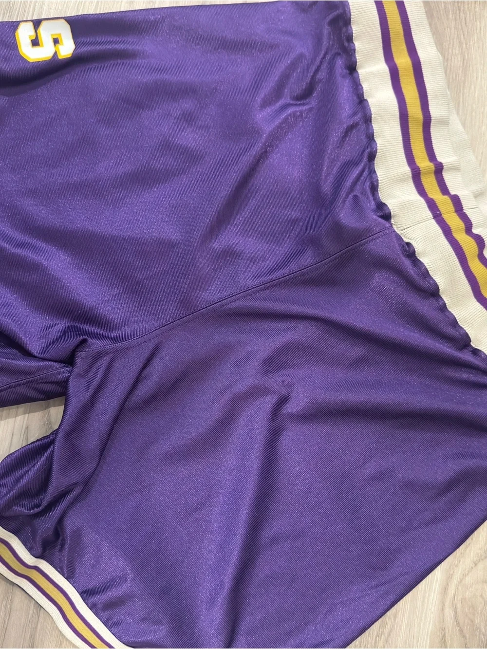 Cliff Keen Athletic Purple Shorts with Gold Trim
